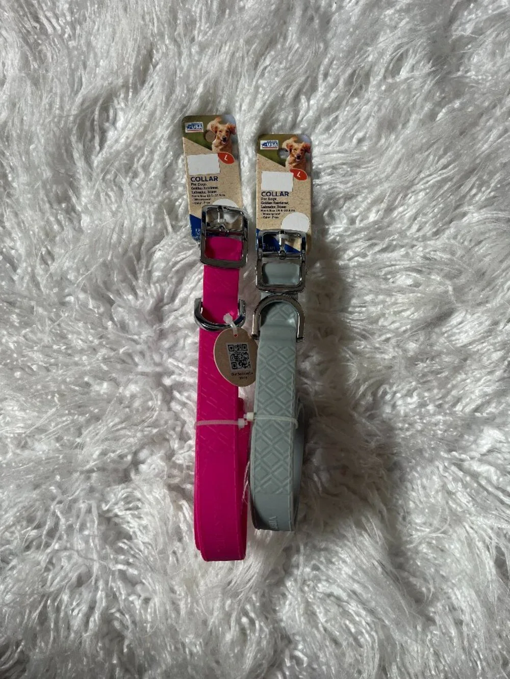 NWT Bundle of 2 Vibrant Life Waterproof & Odor-Free Dog Collars (Size L)